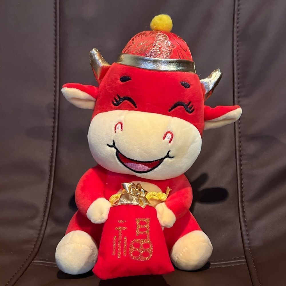 HEVIRGO Cute Chinese Zodiac Ox Cattle New Year